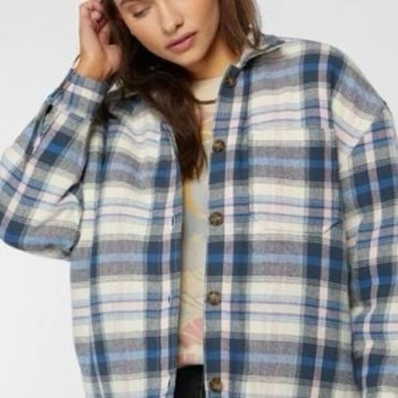 O’Neill Sherpa Lined Flannel Shirt Jacket Size S - Picture 2 of 10